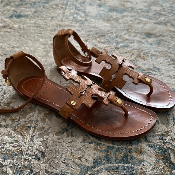 Tory Burch Tan Leather Sandals - Picture 2 of 4